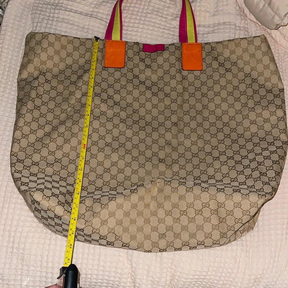 Gucci Beige and Orange Tote Bag